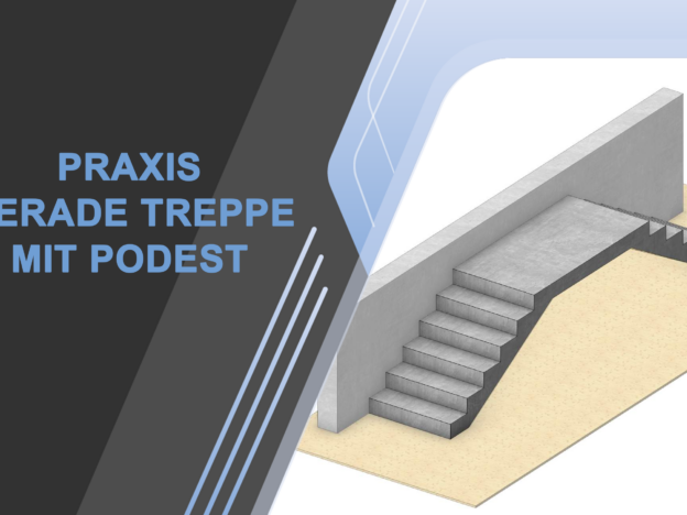 Herstellen einer geraden Treppe mit Podest course image